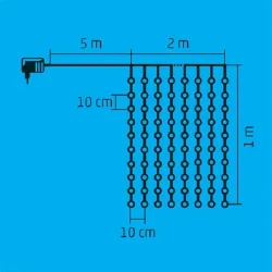 Somogyi KAF 210LC/WW LED-es fényfüggöny melegfehér