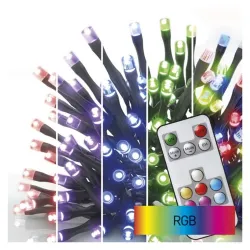 EMOS LED karácsonyi fényfüzér 12m kültéri és beltéri programozható távirányítós programozható RGB (D4AA03)