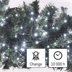EMOS LED karácsonyi fényfüzér süni forma 8m IP44 időzítős hidegfehér (D4BC02)