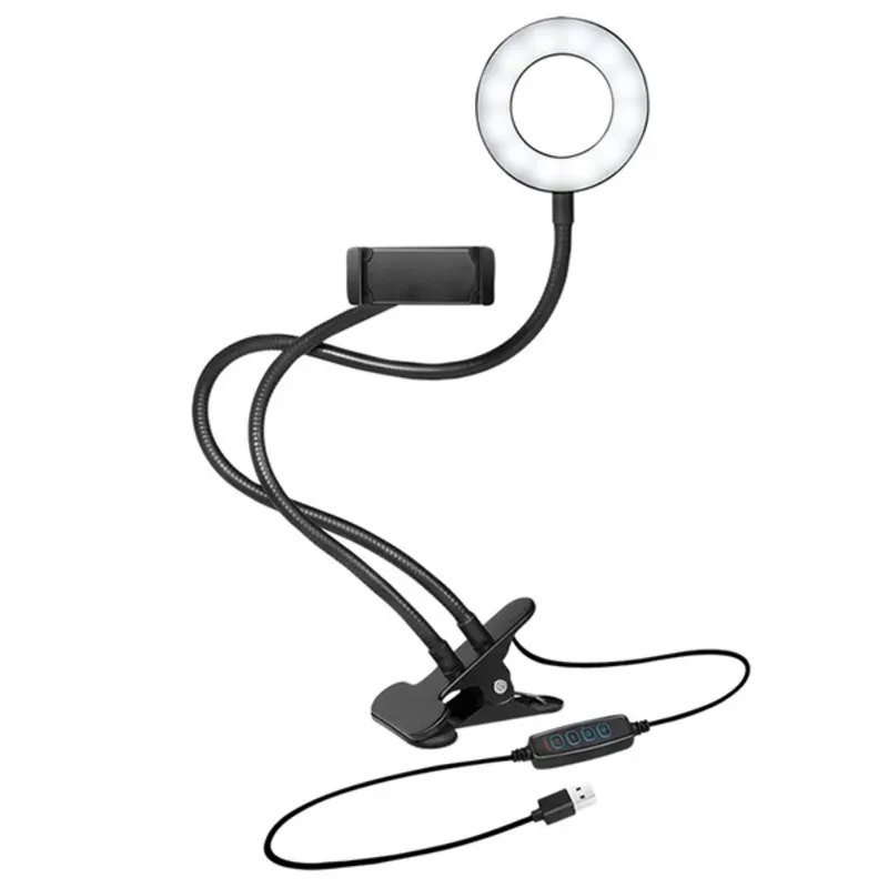 Logilink AA0150 8,5cm fekete LED körlámpa okostelefonhoz Logilink AA0150 8,5cm fekete LED körlámpa okostelefonhoz