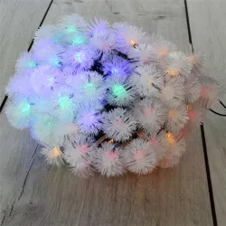 IRIS Zúzmara alakú 3cm/12m/IPX3 szabványos/több színű/100db LED-es/napelemes fénydekoráció  (315-06)