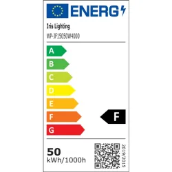 Iris Lighting JF150 integrált LED-es por-és páramentes lámpatest IP65 vibrálás mentes 50W 5000 lm 4000K
