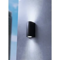 Fumagalli MARTA 90 2L LED kültéri falilámpa 7W GU10 fekete (2A4.000.000.AXU2K)
