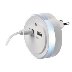 EMOS LED éjjeli fény + 2xUSB fehér (P3313)