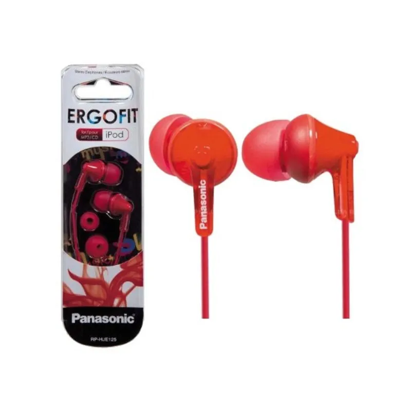 Panasonic RP-HJE125E-R piros fülhallgató Panasonic RP-HJE125E-R piros fülhallgató
