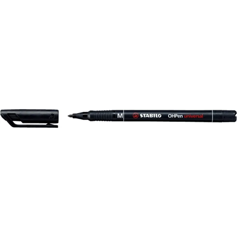 Alkoholos marker, 1 mm, STABILO "OHPen M", fekete Alkoholos marker, 1 mm, STABILO "OHPen M", fekete