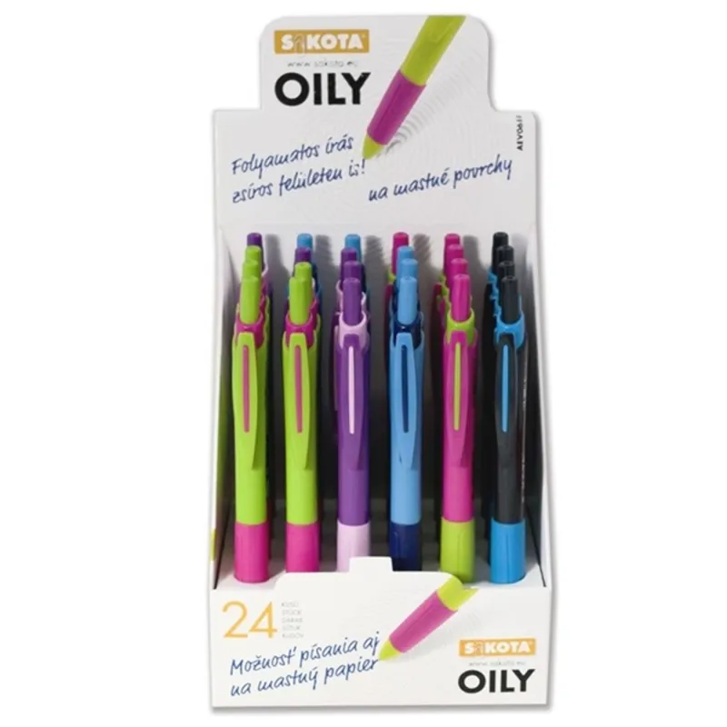 Sakota Oily 0,7mm kék tintájú vegyes színű golyóstoll Sakota Oily 0,7mm kék tintájú vegyes színű golyóstoll
