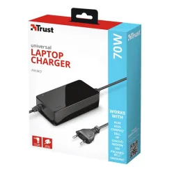 Trust Primo 70W notebook hálózati töltő adapter (6db csatlakozó)