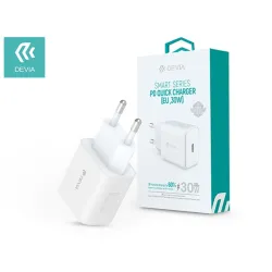 Devia hálózati töltő adapter Type-C 30W Devia Smart Series PD3.0 Quick Charger fehér (ST354861)