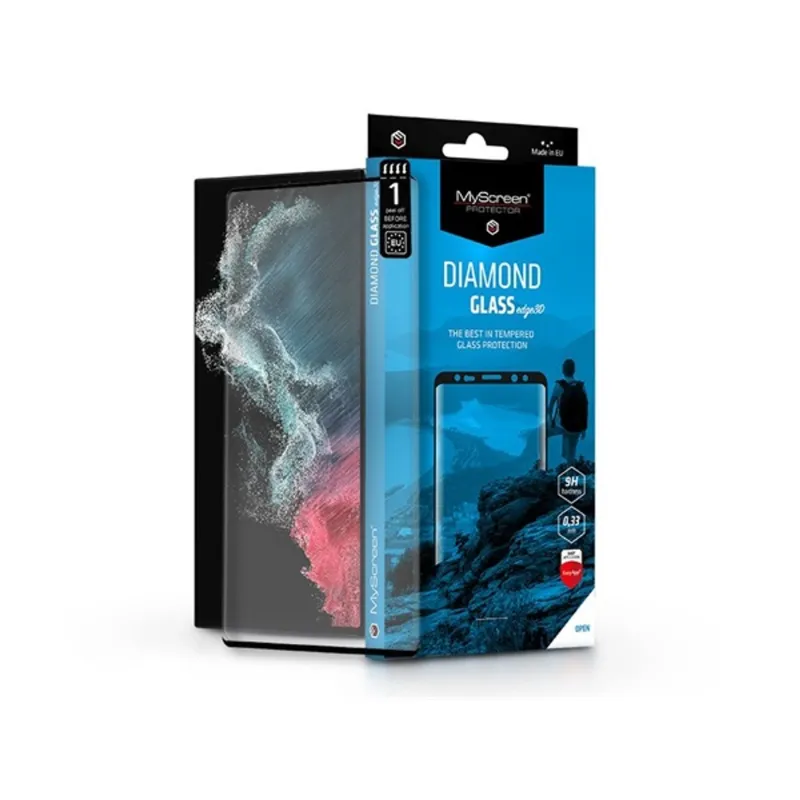 MSP LA-2145 Samsung S908B Galaxy S22 Ultra 5G ívelt Diamond Glass Edge3D edzett üveg képernyővédő MSP LA-2145 Samsung S908B Galaxy S22 Ultra 5G ívelt Diamond Glass Edge3D edzett üveg képernyővédő