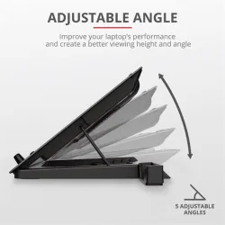 TRUST Laptop hűtőállvány 23581 ( GXT 1125 Quno Laptop Cooling Stand)