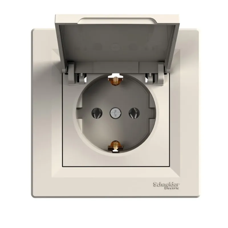 Schneider EPH3100123 ASFORA csapfedeles/csavaros/kerettel 2P+F csatlakozóaljzat bézs Schneider EPH3100123 ASFORA csapfedeles/csavaros/kerettel 2P+F csatlakozóaljzat bézs