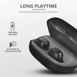 Trust Duet XP Bluetooth True Wireless Bluetooth fekete fülhallgató