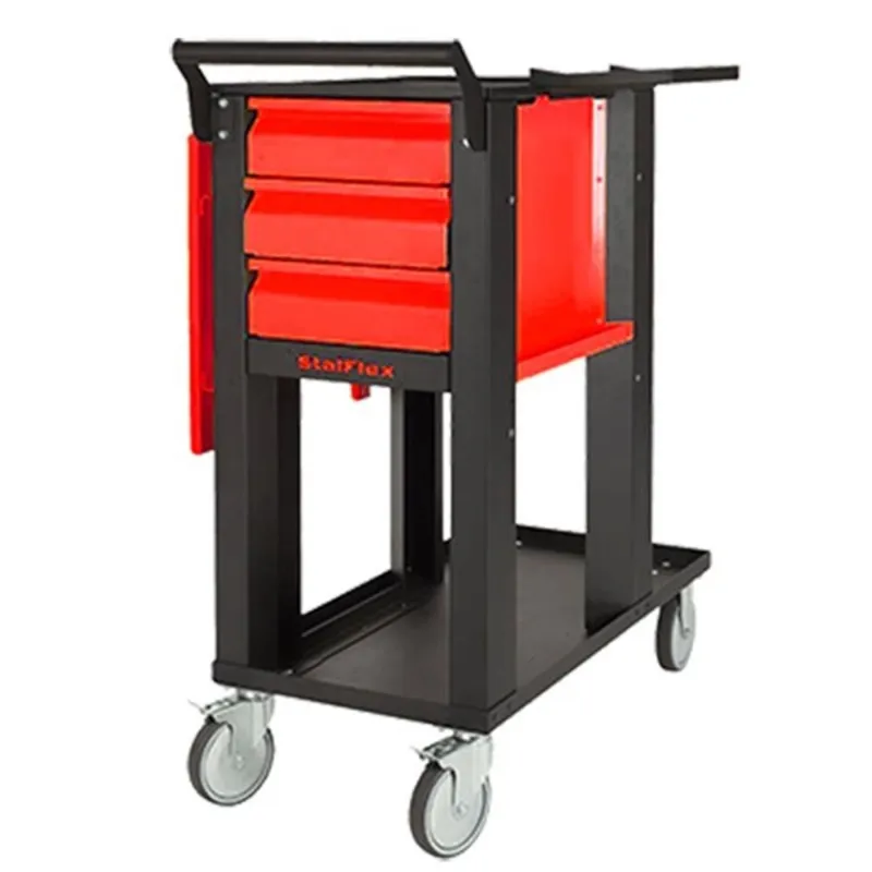 Stalflex WT-3D-TIG-R 3 piros fiókos szerelőkocsi Stalflex WT-3D-TIG-R 3 piros fiókos szerelőkocsi