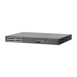 Dahua PFS4218-16GT-240 2x100/1000 (HighPoE/PoE+/PoE)+14x 100/1000 (PoE)+2x SFP uplink 240W menedzselhető PoE switch
