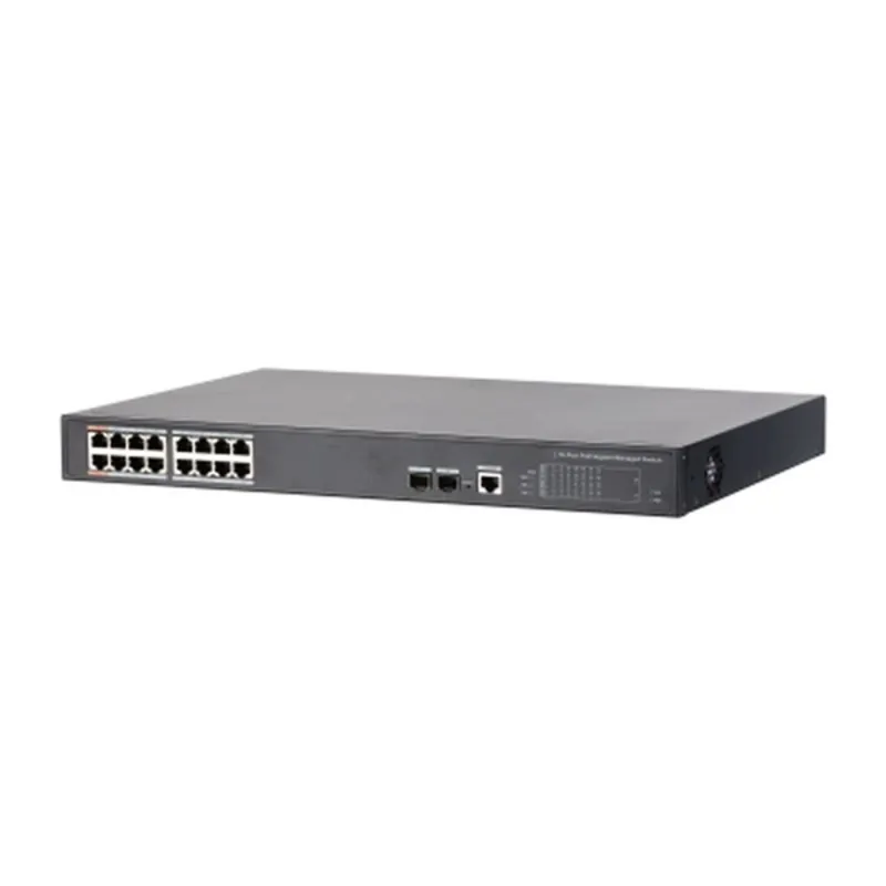 Dahua PFS4218-16GT-240 2x100/1000 (HighPoE/PoE+/PoE)+14x 100/1000 (PoE)+2x SFP uplink 240W menedzselhető PoE switch Dahua PFS4218-16GT-240 2x100/1000 (HighPoE/PoE+/PoE)+14x 100/1000 (PoE)+2x SFP uplink 240W menedzselhető PoE switch