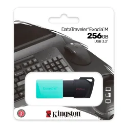 Pen Drive 256GB Kingston DataTraveler Exodia M USB3.2 fekete-türkiz (DTXM/256GB)