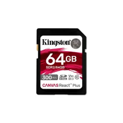 64GB SDXC Kingston Canvas React Plus CL10 UHS-II U3 V90 memóriakártya (SDR2/64GB)