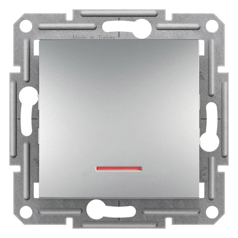Schneider EPH1500161 ASFORA jelzőfényes/rugós bekötés váltókapcsoló alumínium Schneider EPH1500161 ASFORA jelzőfényes/rugós bekötés váltókapcsoló alumínium