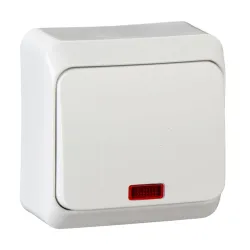 Schneider WDE001014 PRIMA jelzőfényes/10AX/fehér egypólusú kapcsoló