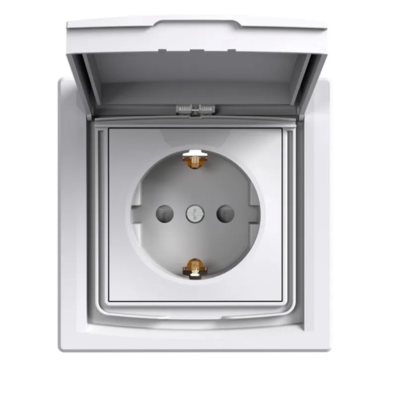Schneider EPH3100321 ASFORA GYV/csapfedeles/IP44/kerettel/fehér 2P+F csatlakozóaljzat Schneider EPH3100321 ASFORA GYV/csapfedeles/IP44/kerettel/fehér 2P+F csatlakozóaljzat