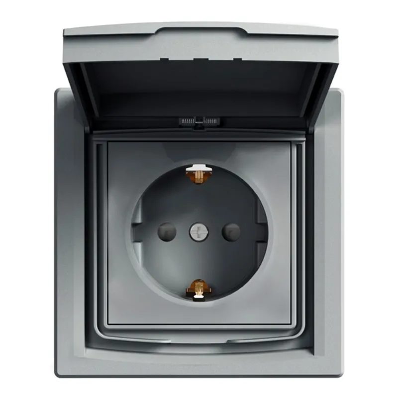 Schneider EPH3100362 ASFORA GYV/csapfedeles/IP44 acél 2P+F csatlakozóaljzat Schneider EPH3100362 ASFORA GYV/csapfedeles/IP44 acél 2P+F csatlakozóaljzat
