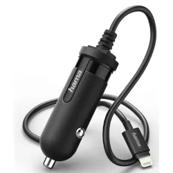 Hama Car Charger Lightning 1A Black