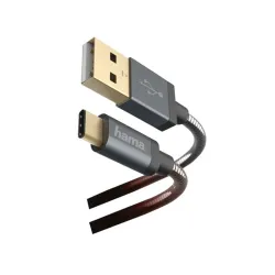 HAMA 173636, ADATKÁBEL TYPE C/USB A "ELITE - METAL" 1,5M