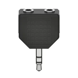 Hama Elosztó - 205191 (adapter, 2x3,5mm jack, fekete)