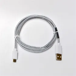 Hama MicroUSB Adatkábel Szövet White