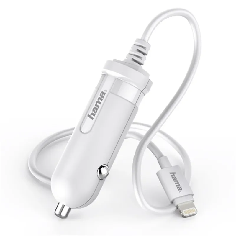 Hama Car charger Lightning (MFI) (iPad, iPhone) 2,4A White Hama Car charger Lightning (MFI) (iPad, iPhone) 2,4A White