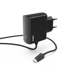 HAMA 183247, HÁLÓZATI TÖLTŐ MICRO USB 2,4A, FEKETE