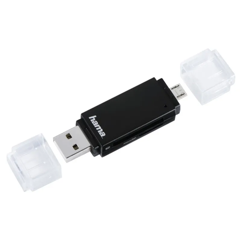 Hama 181056 USB 2.0 mobil-tablet fekete SD/micro kártyaolvasó Hama 181056 USB 2.0 mobil-tablet fekete SD/micro kártyaolvasó