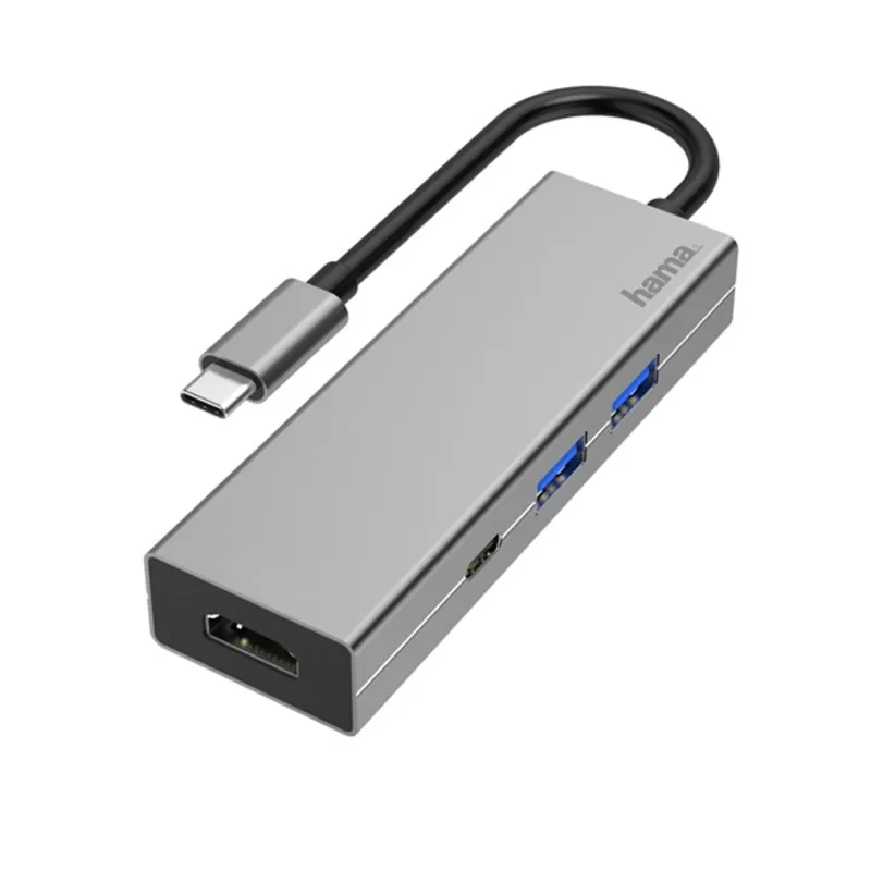 Hama USB HUB - 200107 (USB-C 4in1, 2xUSB 3.1, 1xUSB-C, 1xHDMI, szürke) Hama USB HUB - 200107 (USB-C 4in1, 2xUSB 3.1, 1xUSB-C, 1xHDMI, szürke)