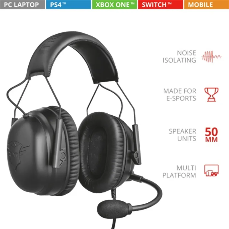 Trust GXT 444 Wayman Pro gamer headset fekete (23248) Trust GXT 444 Wayman Pro gamer headset fekete (23248)