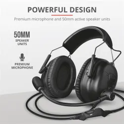 Trust GXT 444 Wayman Pro gamer headset fekete (23248)