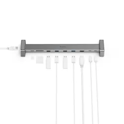 HAMA 200103, USB TYPE-C 9 IN 1 DOKKOLÓ ADAPTER (4x USB3.1, HDMI, LAN, USB-C, PD, SD)
