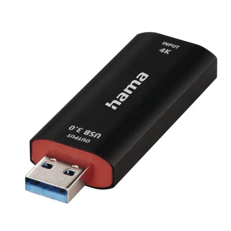 Hama Video Recording Stick USB Plug - HDMI Socket 4K Black Hama Video Recording Stick USB Plug - HDMI Socket 4K Black