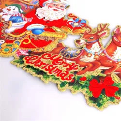 Iris 3D Merry Christmas feliratú karton dekoráció 2db (022-12)