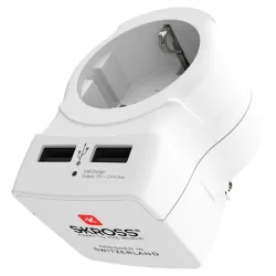 Skross beépített USB töltővel az Egyesült Államokba utazóknak csatlakozó átalakító