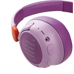 JBL JR460NC (Zajszűrős vezeték nélküli, bluetooth fejhallgató gyerekeknek), pink