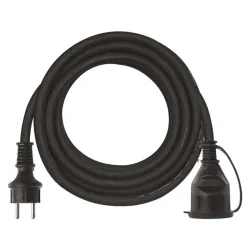 Emos P01805 hosszabbító gumikábellel IP44 3x1.5mm 5m fekete