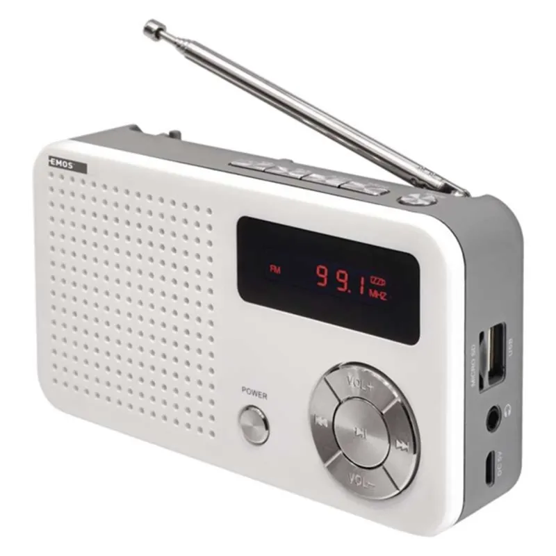 EMOS E0086 EM-213 USB rádió szürke-fehér EMOS E0086 EM-213 USB rádió szürke-fehér