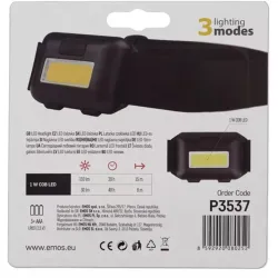 EMOS P3537 COB LED 110lm tölthető fejlámpa