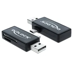 Delock Micro USB OTG-kártyaolvasó + USB A-csatlakozódugó