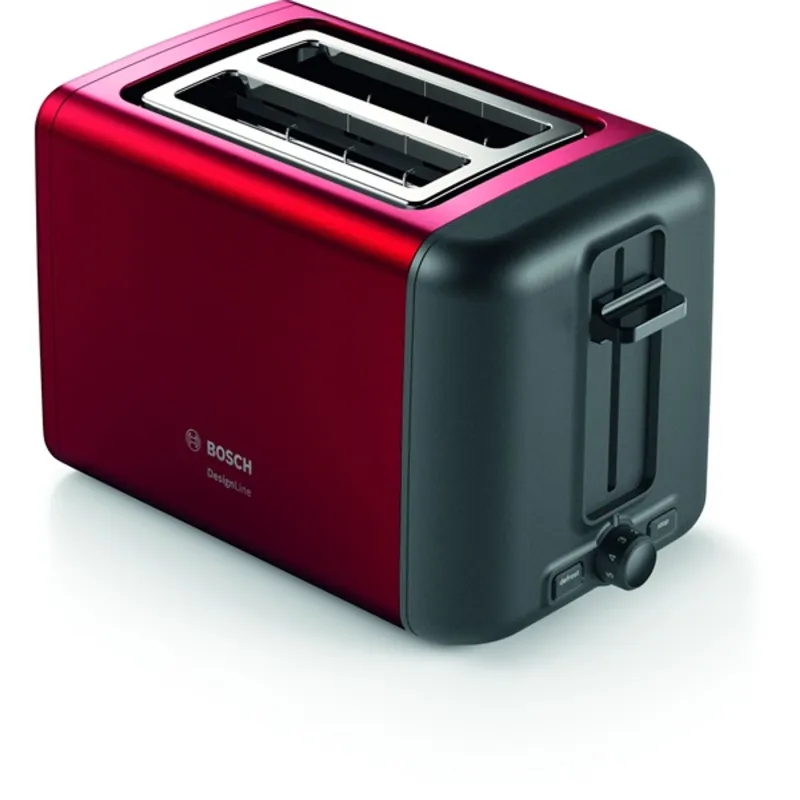 Bosch TAT3P424 DesignLine piros-fekete 2 szeletes kenyérpirító Bosch TAT3P424 DesignLine piros-fekete 2 szeletes kenyérpirító