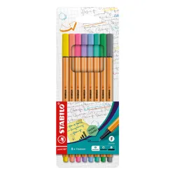 STABILO "Point 88" tűfilc készlet 0,4mm 8 pasztell szín /TST88801  (88/8-01)