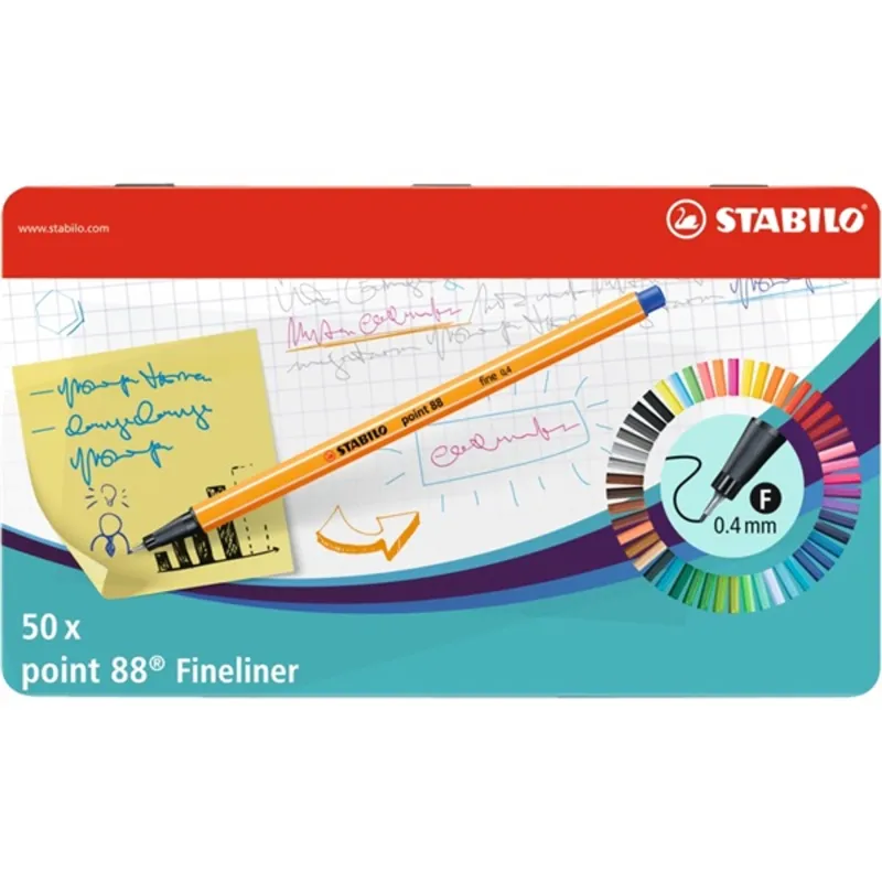 Stabilo Point 88 50db-os vegyes színű tűfilc készlet Stabilo Point 88 50db-os vegyes színű tűfilc készlet