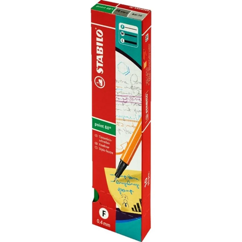 Stabilo point 88 10db/csomag zöld tűfilc Stabilo point 88 10db/csomag zöld tűfilc