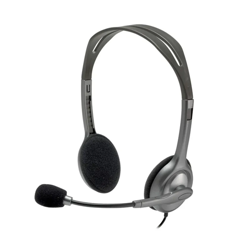 Fejhallgató Logitech H111 Mikrofonnal Fekete Fejhallgató Logitech H111 Mikrofonnal Fekete